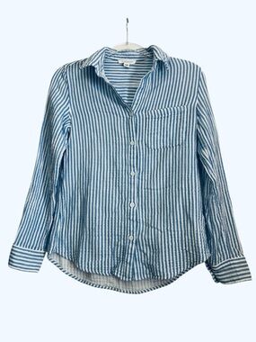 beachlunchlounge Blue & White Button Down Shirt Size XS